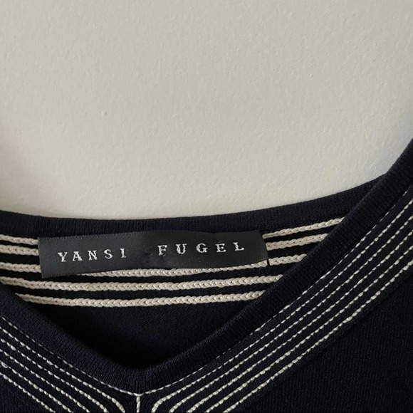 Yansi Fugel Black and Cream Knit Tank - Picture 3 of 5